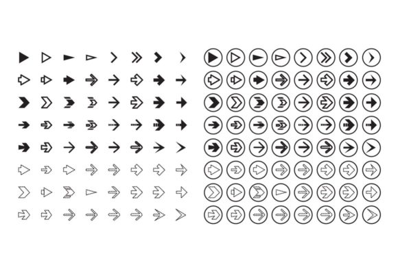 64 Arrows Set: A Versatile Design Resource for Modern Creatives