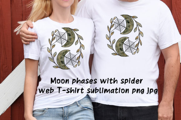 Moon Phases Spider Web Sublimation