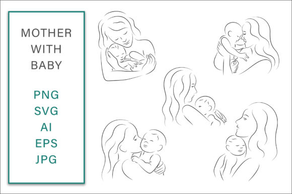 Mother with Baby Line Art: A Strategic Asset for Creative Projects