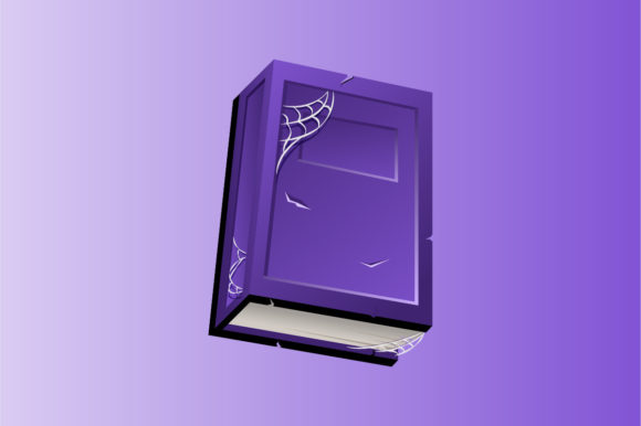 Old Scary Halloween Book with Spider Web: A Unique Asset for Game UI Design