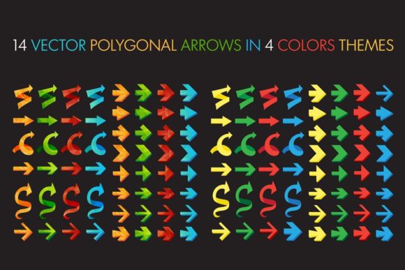 Polygonal Arrows Set: A Stylish and Functional Design Resource