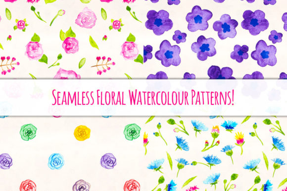 Seamless Floral Watercolor Patterns for Creative Professionals
