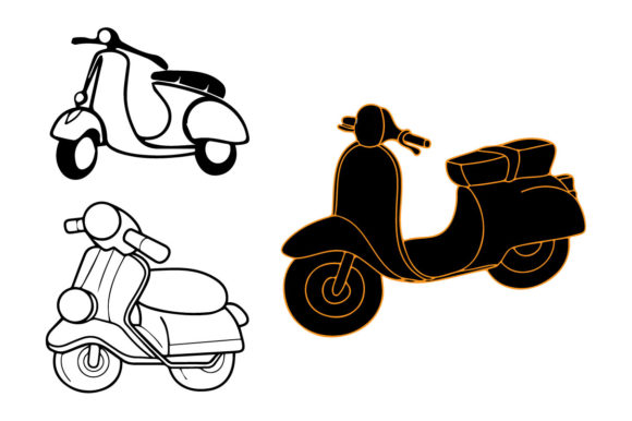 Set of Various Transportation Vehicles