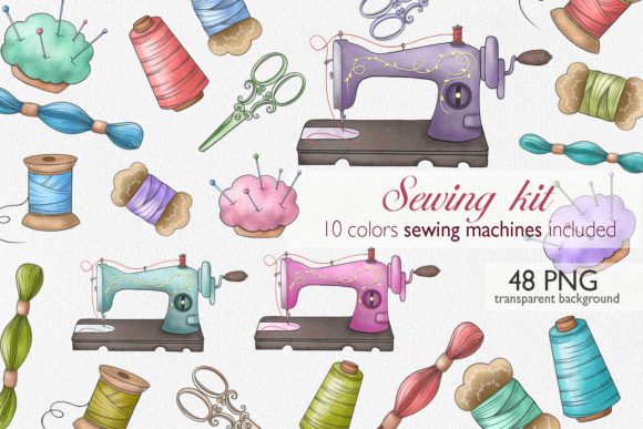 Sewing Clipart, Sewing Machine
