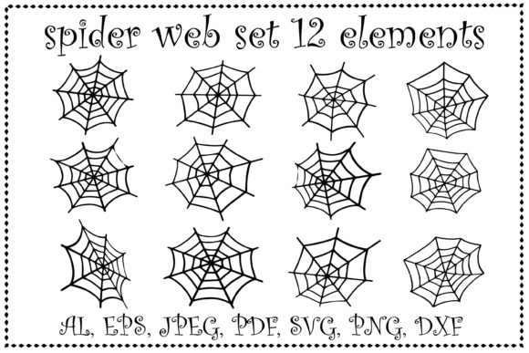 Spider Web Bundle: A Versatile Collection of Halloween and Day of the Dead SVG Designs