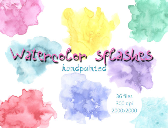 Watercolor Splashes Clipart: A Versatile Digital Resource for Creative Projects