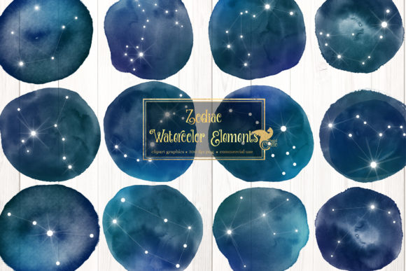 Watercolor Zodiac Elements: Creative Inspiration for Every Project